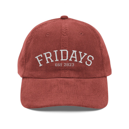 *NEW* Fridays Vintage Corduroy Embroidered Varsity Cap