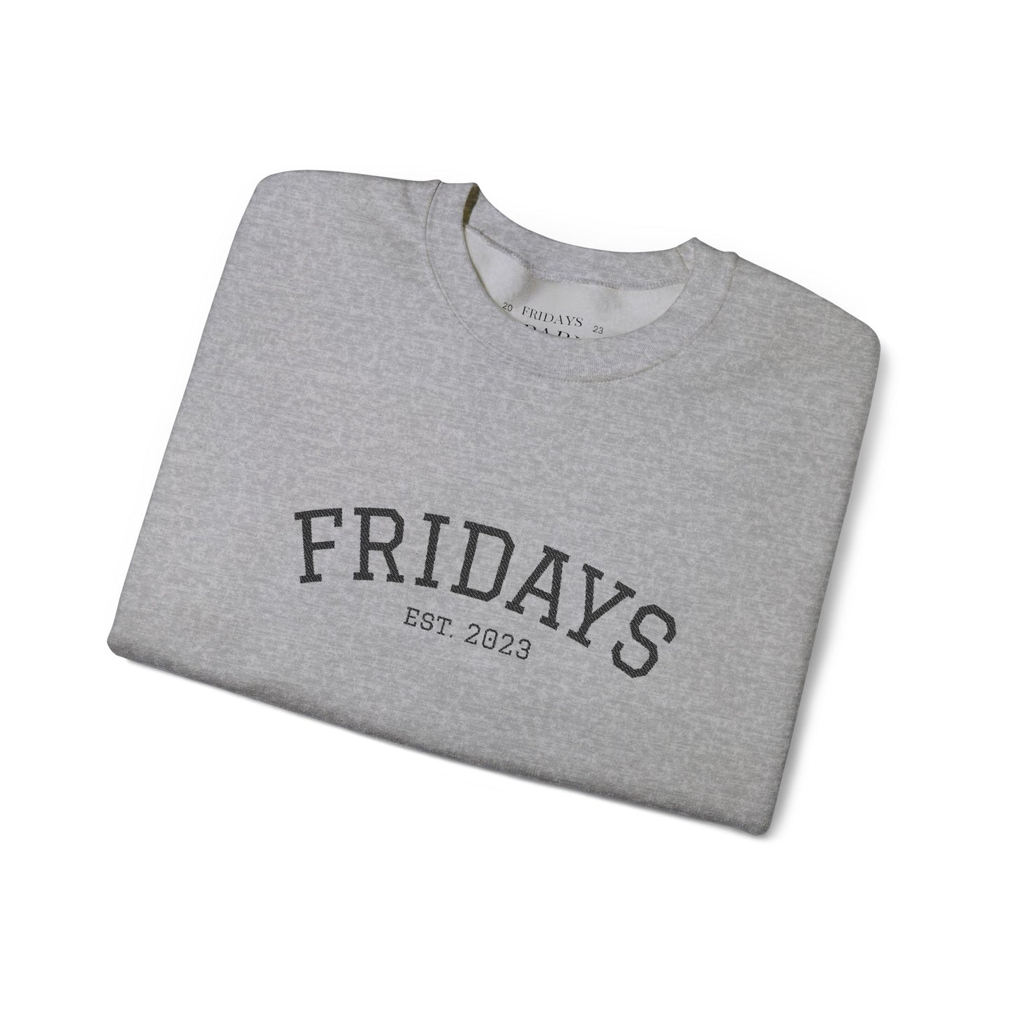 *NEW* Fridays Unisex Embroidered Varsity Sweatshirt