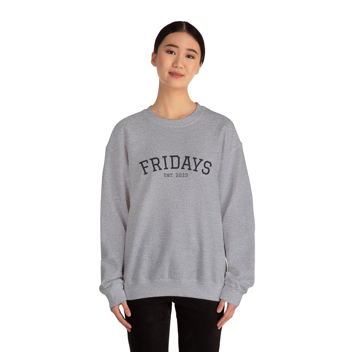 *NEW* Fridays Unisex Embroidered Varsity Sweatshirt