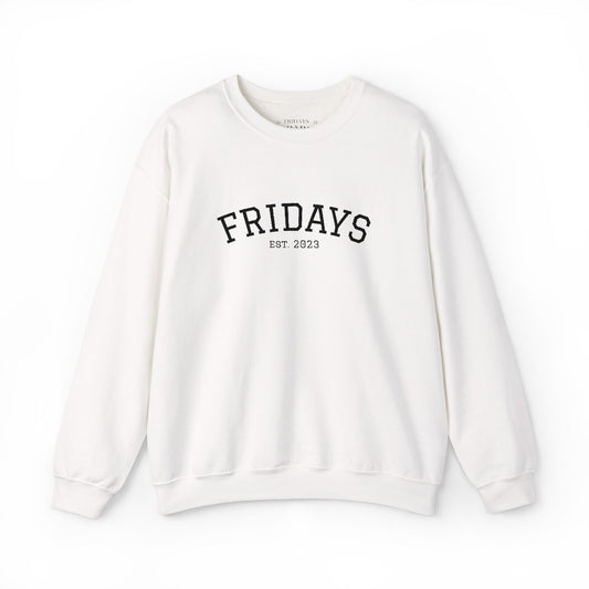 *NEW* Fridays Unisex Embroidered Varsity Sweatshirt
