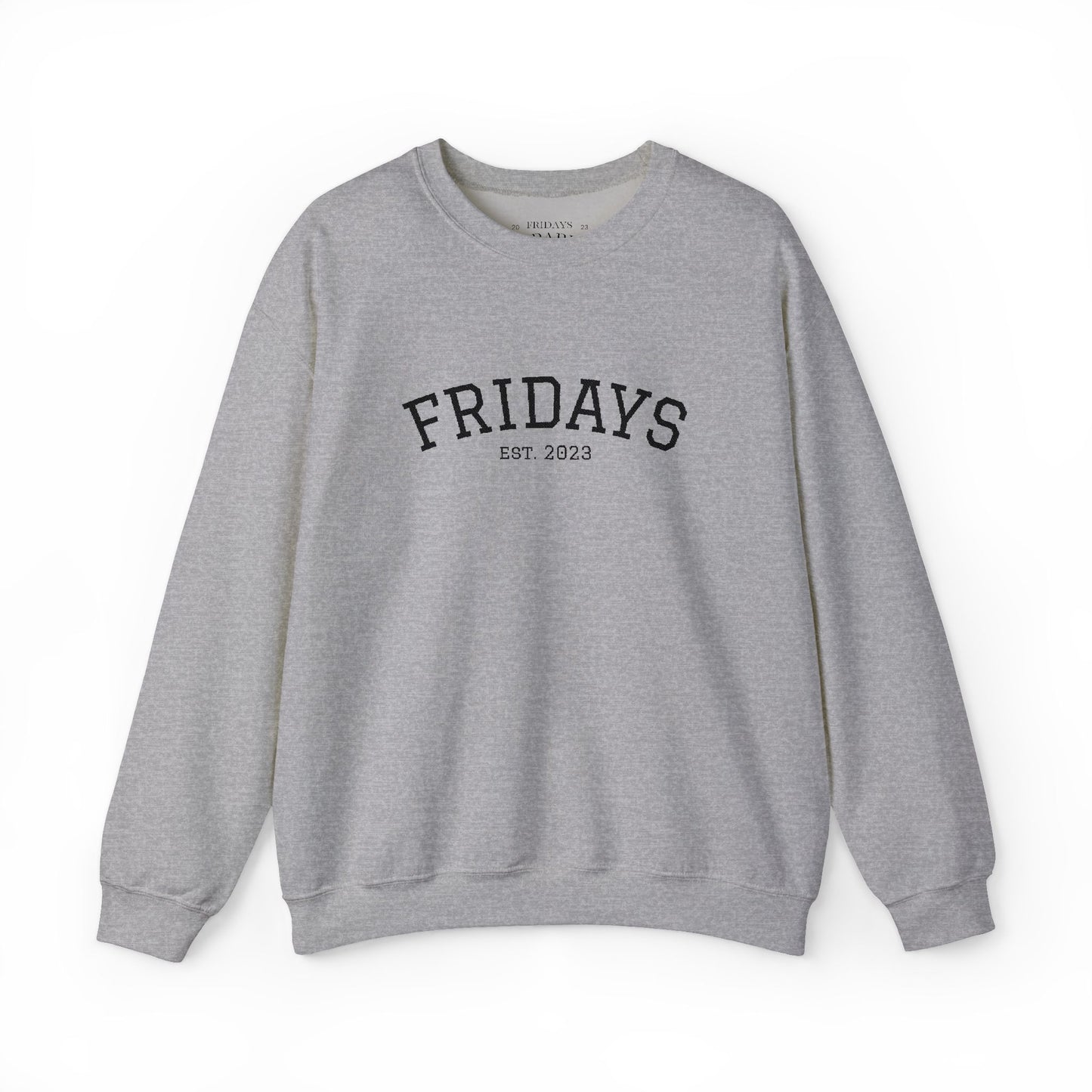 *NEW* Fridays Unisex Embroidered Varsity Sweatshirt
