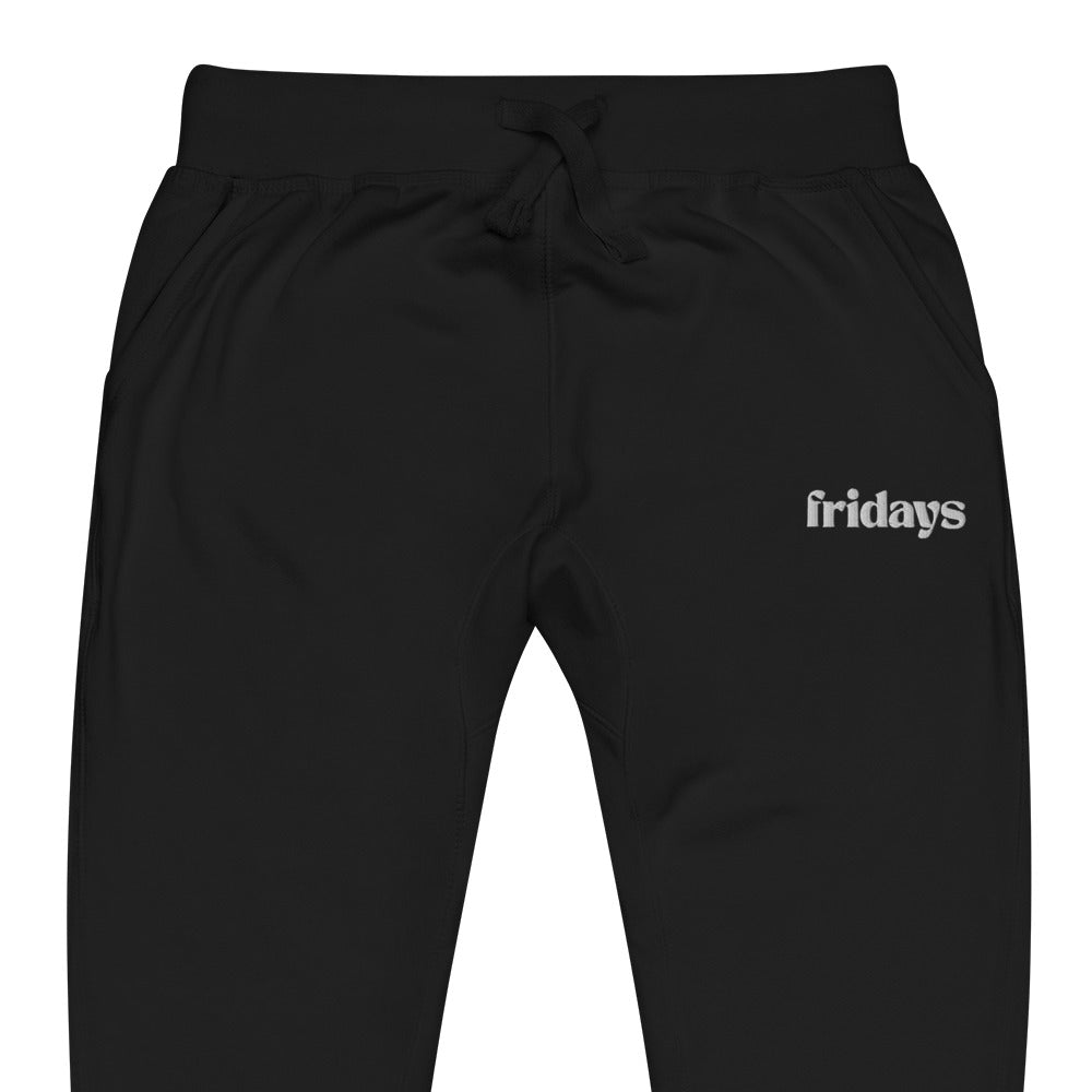 Fridays White Logo Sweatpants